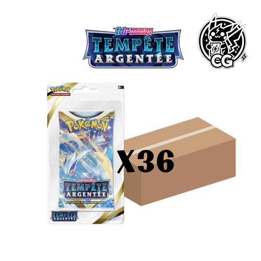 Carton de 36 boosters sous blister - EB12 Épée et Bouclier - Tempête Argenté